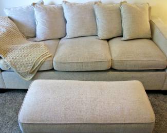 New Condition Pottery Barn Sofa with Ottoman 