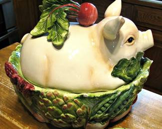 Fitz and Floyd French Market Ceramic Tureen