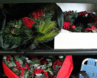 Large Christmas Wreaths with Covers