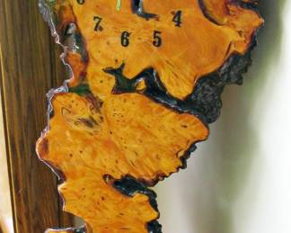 Live Edge Burl Wood Wall Clock