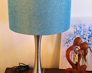 Modern Table Lamps Turquoise Shade Set of 2