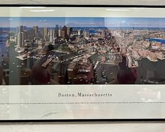 135. Panoramic Photo of Boston, MA Framed Poster