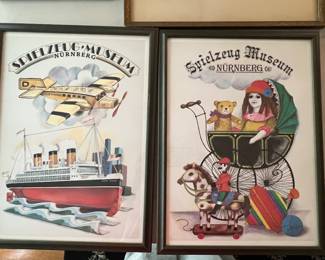 18. Pair of Framed Spielzeug Museum Toys Nurnberg Posters