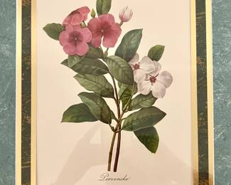 3. Gold Framed "Pervende" Botanical Print