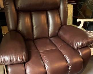23.  LazyBoy Leather Like Motorized Stand Up Recliner
