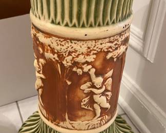 35. Roseille Donnatello Green & Rust Ceramic Pedestal
