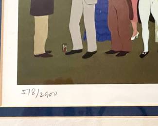16. Print of "Cocktails at the White House" numbered & signed by Dick LaBronte 