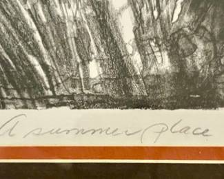 10. Joan Purcell Vintage Original Lithograph Signed Numbered "A Summer Place" 