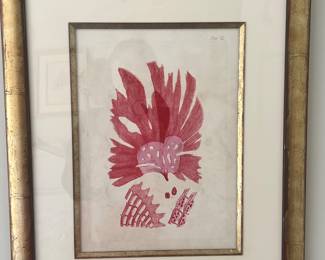 21. Set of 4 Framed Coral Prints