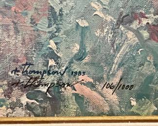 17. Signed & Numbered Print of a Flower by A. Thompson
