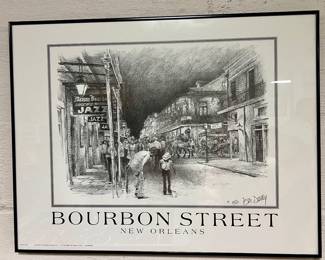 131. Don Davey "Bourbon Street New Orleans Louisiana" Framed Poster