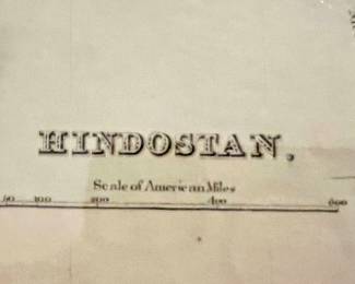 8. Framed Map of Hindostan
