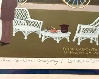 16. Print of "Cocktails at the White House" numbered & signed by Dick LaBronte 