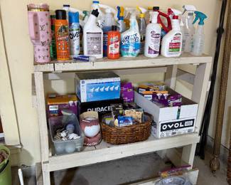 Cleaning supplies, lightbulbs