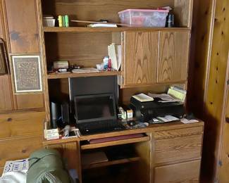 You can see a more modern desk and hutch here.