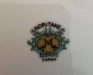 Here we see one of two Noritake emblems from the dishes in the sale.  