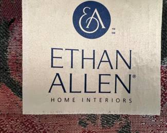 This is the Ethan Allen tag for the sofa in the previous photo.