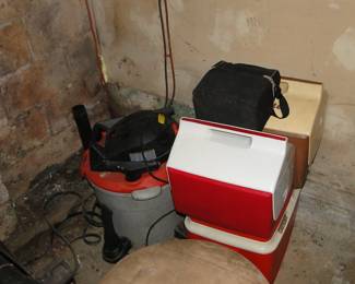 Shop vac, coolers