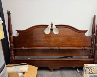 King size headboard and footboard with side rails 