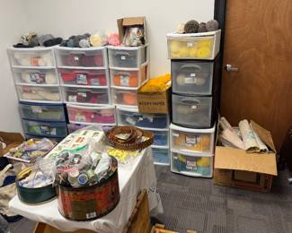 LOTS of yarn, and arts and crafting, leather and leather tools etc