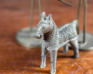 This lot features a collection of three (3) vintage brass animals with the tallest measuring, 12” H.