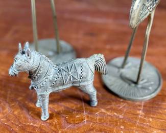 This lot features a collection of three (3) vintage brass animals with the tallest measuring, 12” H.