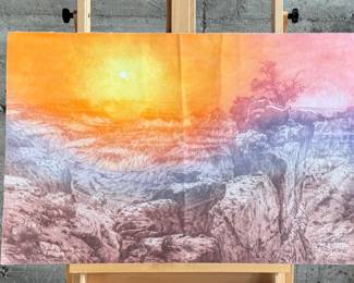 "Grand Canyon Suite II", a limited edition artist proof by listed artist, Roy Purcell. Signed lower right and measures, 23” H x 35” W. Edition 22/25.