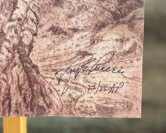 "Grand Canyon Suite II", a limited edition artist proof by listed artist, Roy Purcell. Signed lower right and measures, 23” H x 35” W. Edition 22/25.