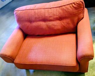 Lazy Boy mid-century Coral Red lounge chair