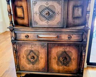 Vintage Lambert's carved Oak server