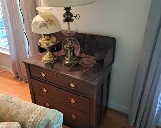 antique marble top washstand
