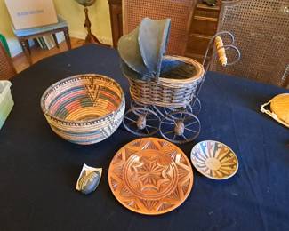 Antique toy doll carriage & other collectibles