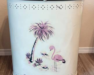 vintage flamingo hamper
