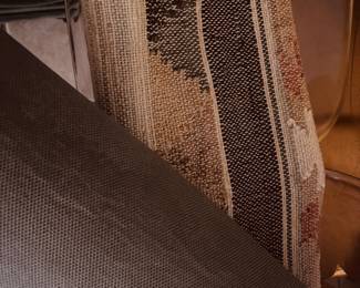 woven southwestern rug runner with rug pad