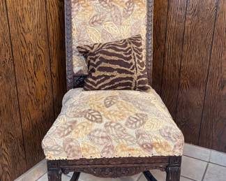 victorian era hand carved dining chair (circa 1700s)