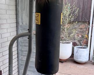 Heavy everlast punching bag and stand