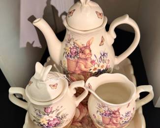 3 Piece Bunny Tea Set