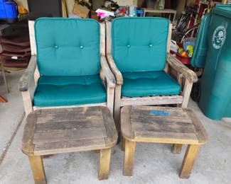 $20 four piece out set with cushions