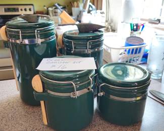 $16 green canister set