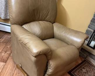 5495 LaZBoy Leather Swivel Rocker Recliner