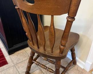 5495 Oak Dinette Chair Rear
