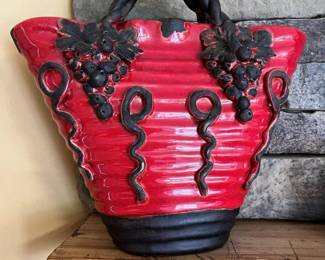 5495 Pottery Purse Planter Vase