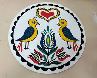 5495 Pennsylvania Dutch Double Distelfink Hex Sign