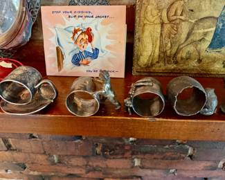 Victorian-era figural napkin rings