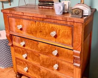 19th-century American Empire style chest of drawers