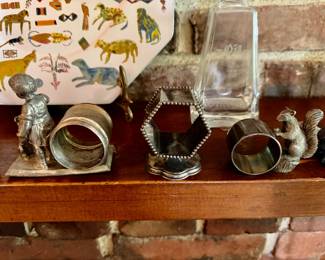 Victorian-era figural napkin rings