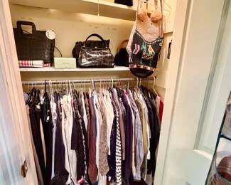 clothing and vintage hand bags