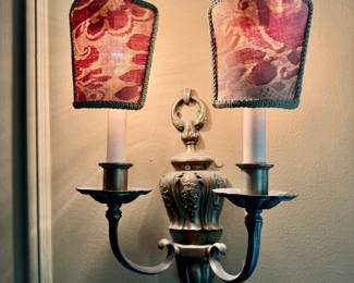 handcrafted "half shield" candle clip lampshades 