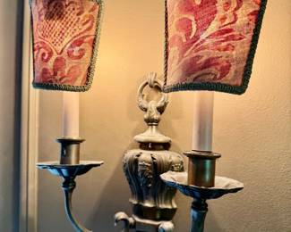 handcrafted "half shield" candle clip lampshades 