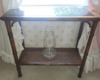 Faux bamboo accent table